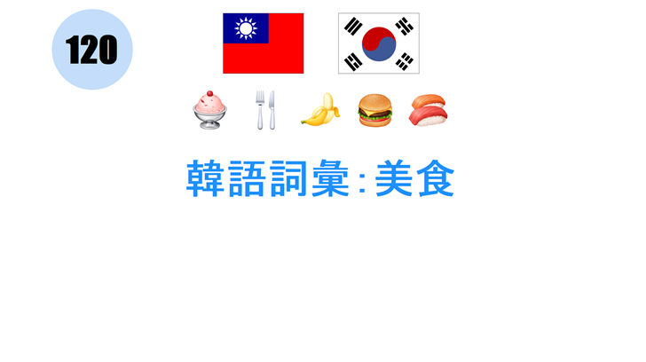 韓語詞彙：美食